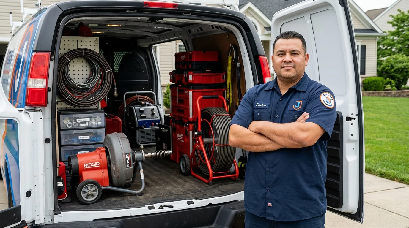 Professional drain cleaning equipment and Johns Plumbing LLC plumber in Tallassee