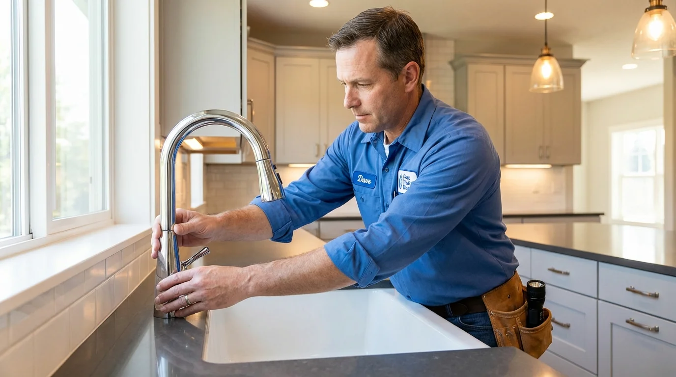 Kitchen faucet installation by Johns Plumbing LLC in Tallassee